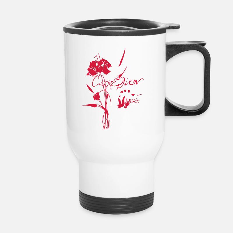 Carpe Diem - Thermal mug with handle - white