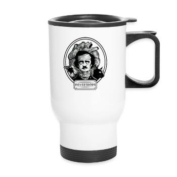 Edgar Allan Poe - Nevermore Shirt - Thermobecher mit Tragegriff - Weiß - Vorne