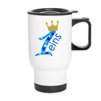 1er anniversaire bleu pour garçons numéro 1 - Tasse isotherme avec poignée - blanc - Devant