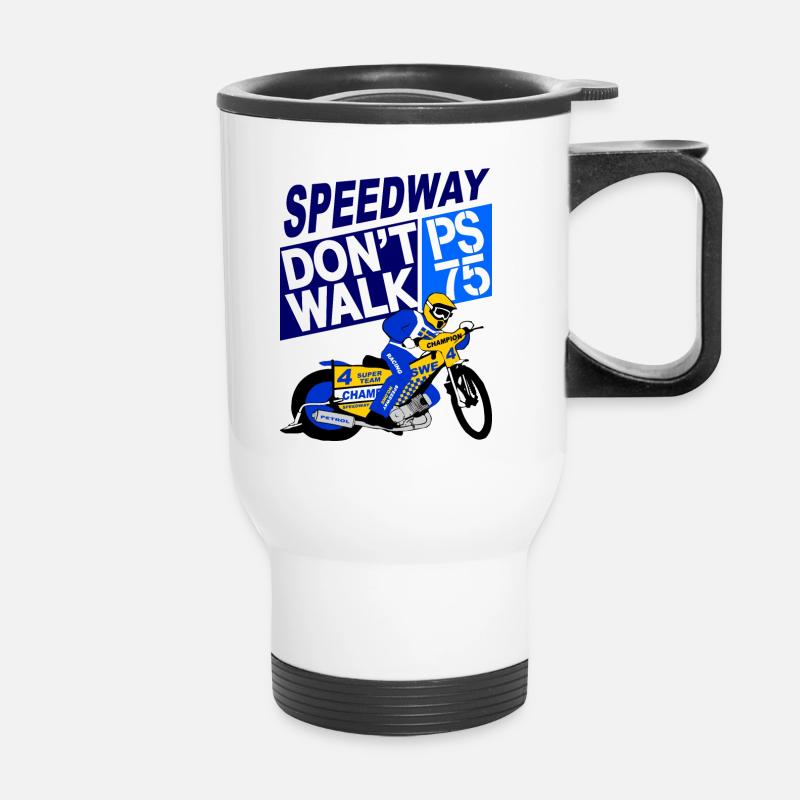 Speedway - Thermobecher mit Tragegriff - Weiß