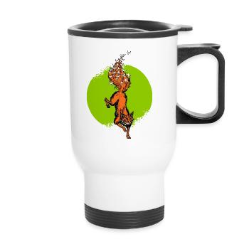 A Fox has Dreams - Thermal mug with handle - white - Front