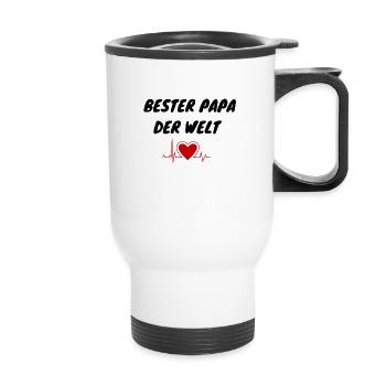 Bester Papa - Thermobecher mit Tragegriff - Weiß - Vorne
