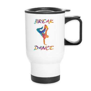 Breakdance breaker bboy hip hop - Thermobecher mit Tragegriff - Weiß - Vorne