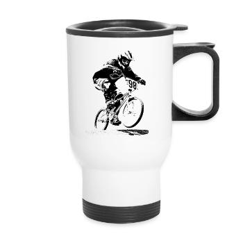 bmx - Thermal mug with handle - white - Front