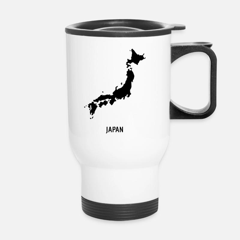 Japan - Landmap Map - Thermal mug with handle - white