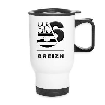 56 BreizhLegend - Thermal mug with handle - white - Front