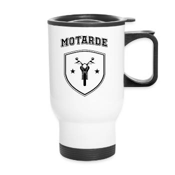 MOTARDE - Moto - Tasse isotherme avec poignée - blanc - Devant