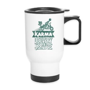 Karma Delivery Service - Thermobecher mit Tragegriff - Weiß - Vorne