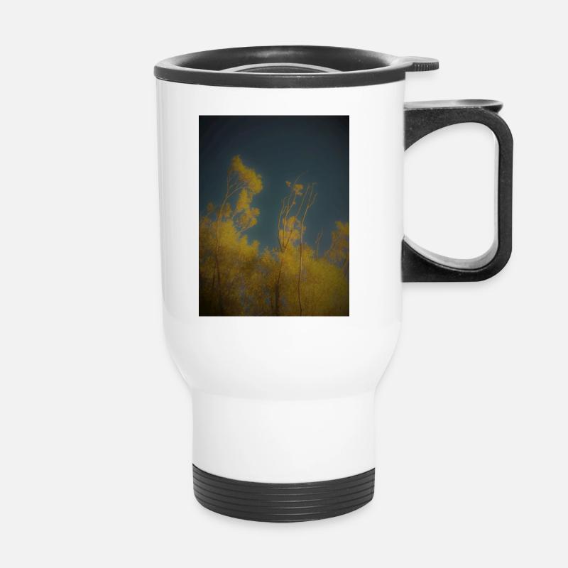 arbres, ciel, - Tasse isotherme avec poignée - blanc