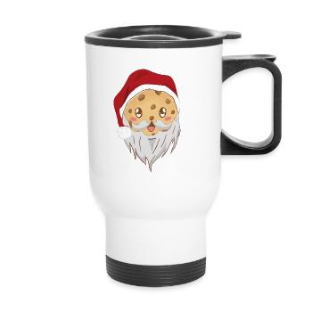 Santa Christmas Cookie - Thermobecher mit Tragegriff - Weiß - Vorne