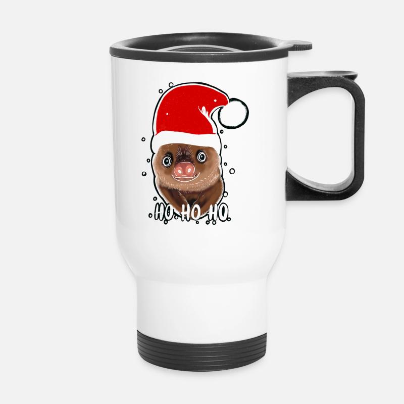 Merry Slothmas - Jolly Sloth - Merry Christmas - Thermobecher mit Tragegriff - Weiß