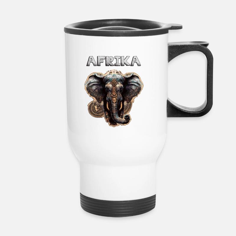 Afrika - Thermobecher mit Tragegriff - Weiß