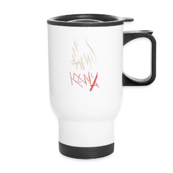Lamu Kenya Souvenir - Thermobecher mit Tragegriff - Weiß - Vorne