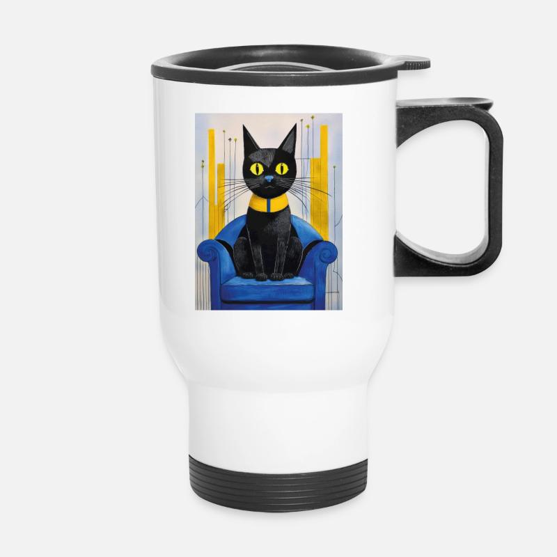 Le chat - Tasse isotherme avec poignée - blanc