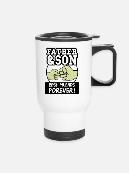 father and son 002 - Thermobecher mit Tragegriff - Weiß