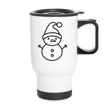 Sneeuwpop - Thermosmok met draagring - wit - Voor