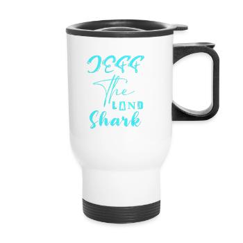 Jeff The Land Shark - Thermal mug with handle - white - Front