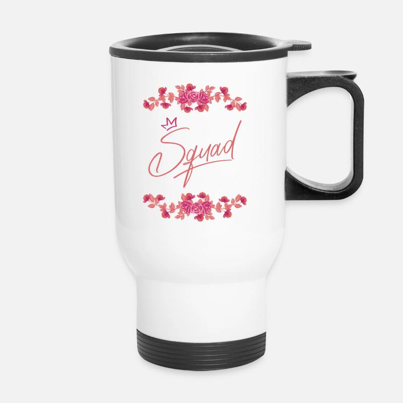 Squad bride - Bridal Team - Thermal mug with handle - white
