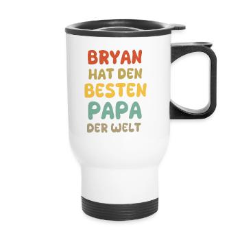 Cadeau pour Bryan - Tasse isotherme avec poignée - blanc - Devant