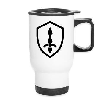 shield - Thermal mug with handle - white - Front