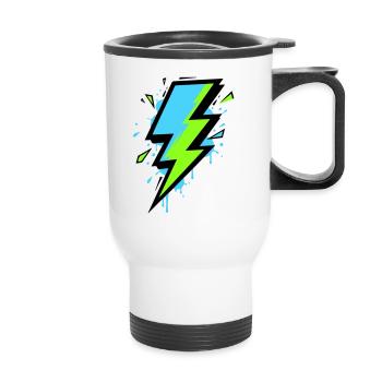 Ray of Modern Electricity - Thermal mug with handle - white - Front