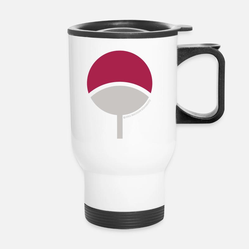 Naruto Symbol Uchiha Clan - Thermal mug with handle - white