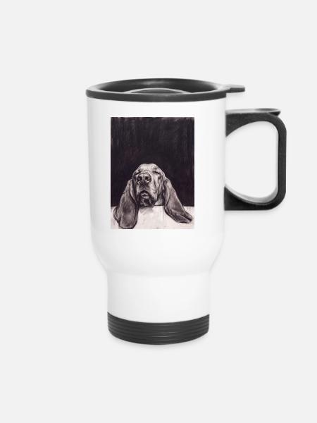 Sleeping Dog - Thermobecher mit Tragegriff - Weiß