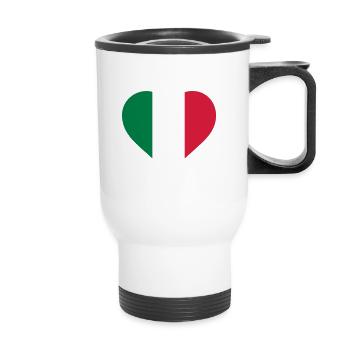 Un coeur pour l Italie - Tasse isotherme avec poignée - blanc - Devant