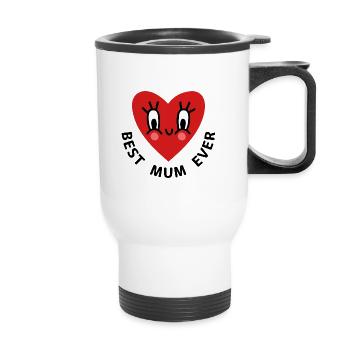Best mum ever - Thermal mug with handle - white - Front
