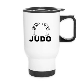 Judo - Thermal mug with handle - white - Front