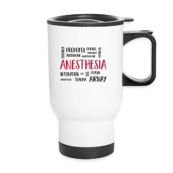 anesthesiacluster - Thermobecher mit Tragegriff - Weiß - Vorne