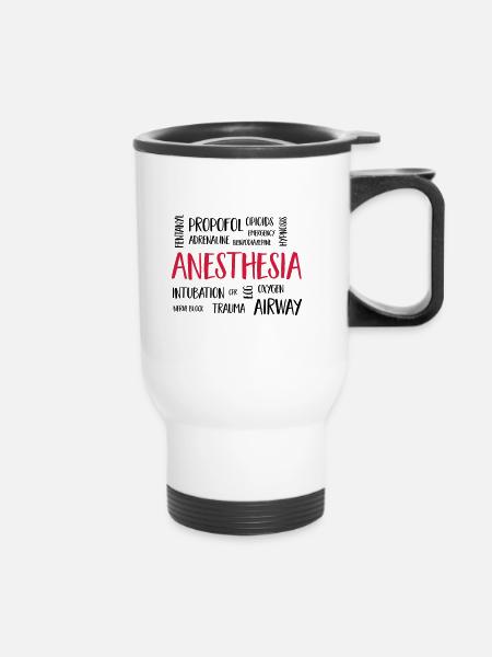 anesthesiacluster - Thermobecher mit Tragegriff - Weiß