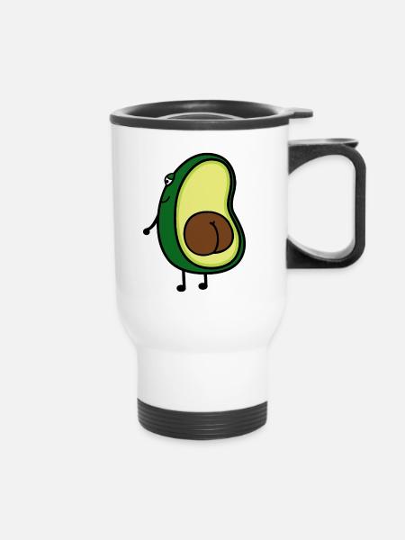 Avocado - Thermobecher mit Tragegriff - Weiß