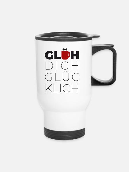 Glühwein - Thermobecher mit Tragegriff - Weiß