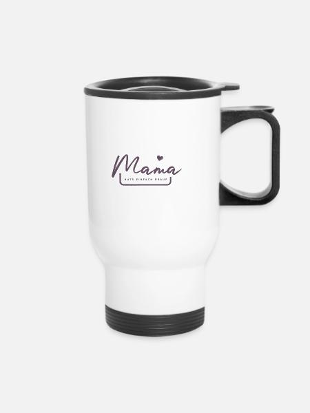 Mom - Thermal mug with handle - white