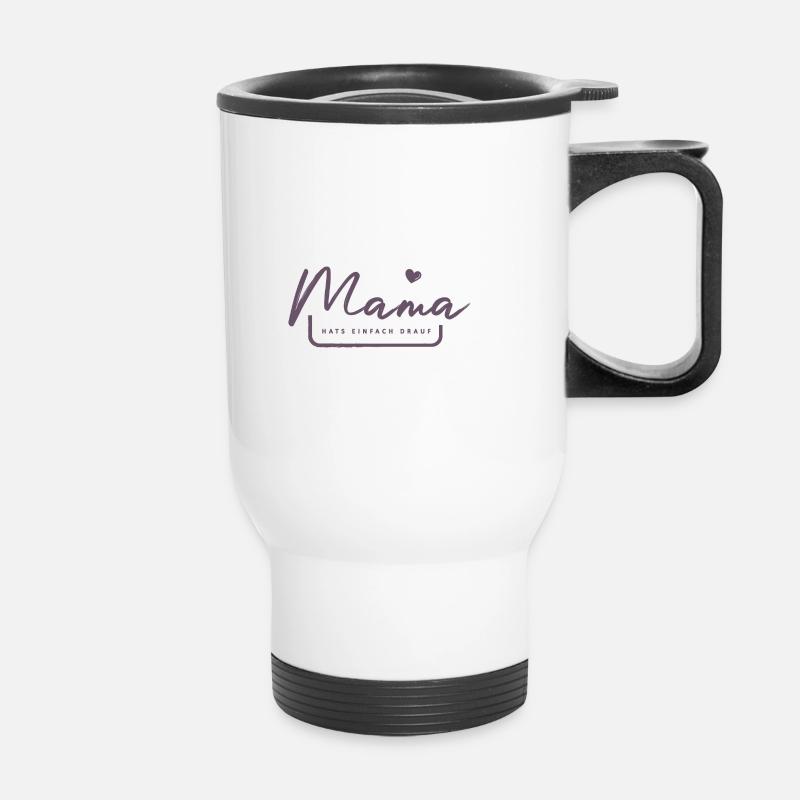 Mom - Thermal mug with handle - white