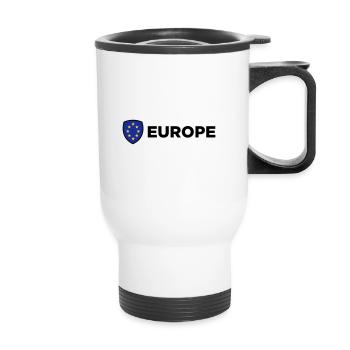 Die Unionsflagge von Europa - Thermobecher mit Tragegriff - Weiß - Vorne
