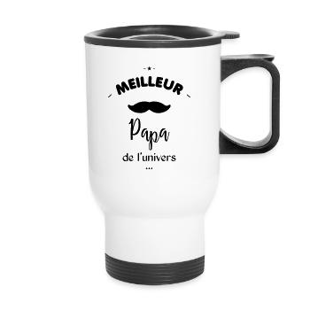 Meilleur papa de l'univer - Tasse isotherme avec poignée - blanc - Devant