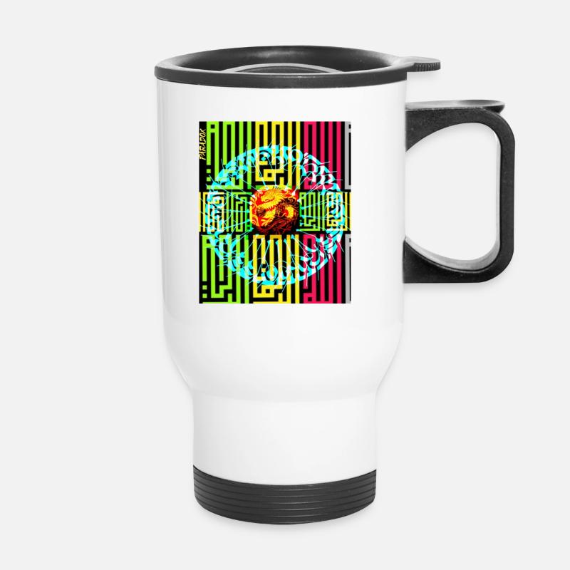 Dragon - Thermal mug with handle - white