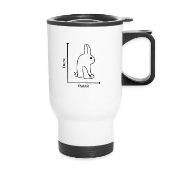 DUCK RABBIT - Rabbit Duck - Graph lesson - Thermal mug with handle - white - Front