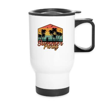 Summer Party Sommer - Thermal mug with handle - white - Front