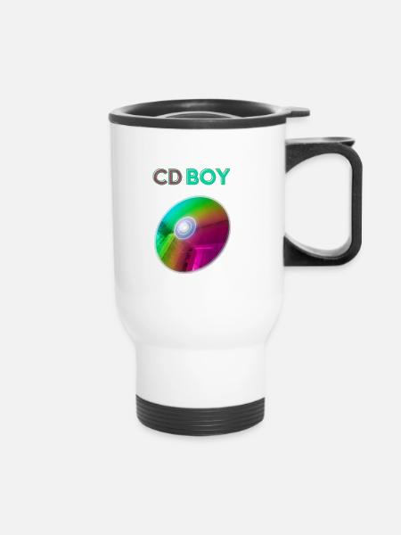 CD Boy - Thermobecher mit Tragegriff - Weiß