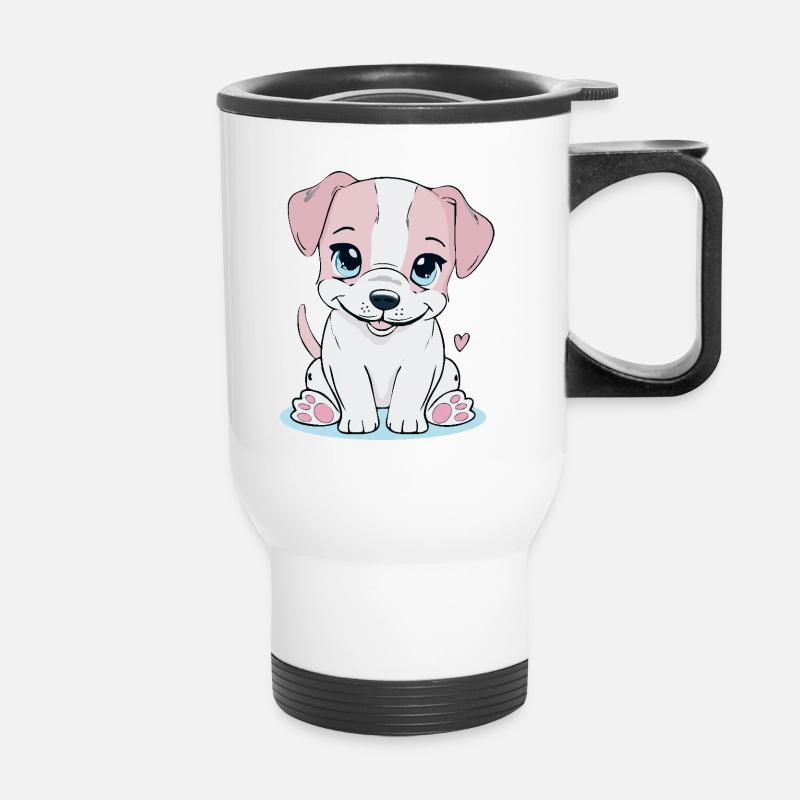 Love my Puppy - Thermal mug with handle - white