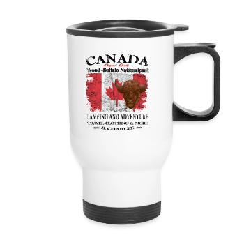Canada ,Kanada,Camping - Thermobecher mit Tragegriff - Weiß - Vorne