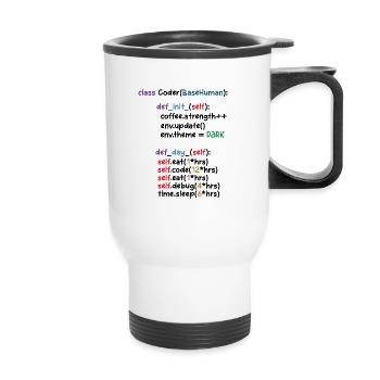 Developer Graphic Coder Programmer Computer Geek P - Thermobecher mit Tragegriff - Weiß - Vorne