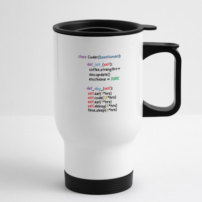 Developer Graphic Coder Programmer Computer Geek P Thermobecher mit Tragegriff