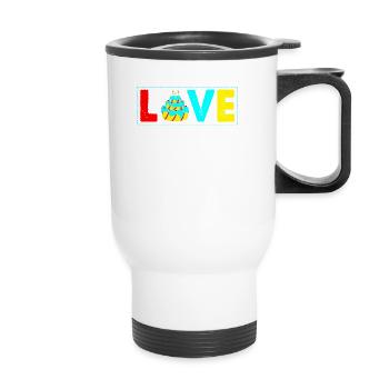 Love Cake For Bakers Or Baking Fans - Thermal mug with handle - white - Front