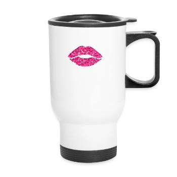 Like a Girl is a compliment for feminists - Thermal mug with handle - white - Front