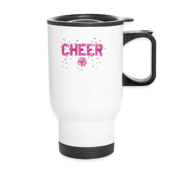 Cheer Mom Design For Cheerleaders Cheer - Thermal mug with handle - white - Front