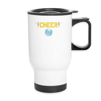Cheer Mom Design For Cheerleaders Cheer - Thermal mug with handle - white - Front